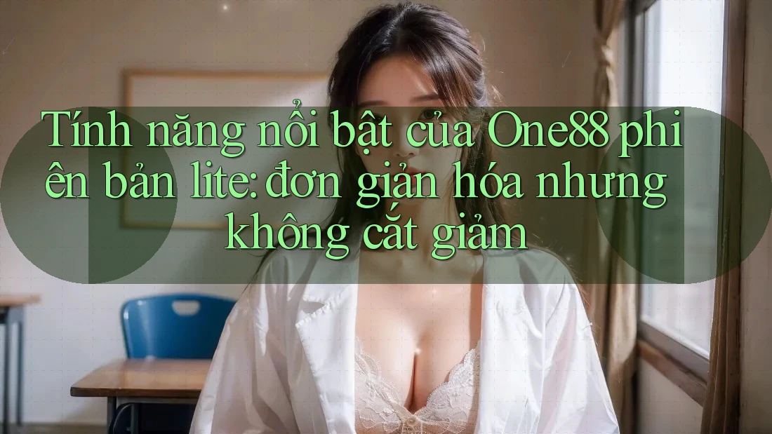 Tính năng nổi bật của One88 phiên bản lite: đơn giản hóa nhưng không cắt giảm Tính năng nổi bật của One88 phiên bản lite: đơn giản hóa nhưng không cắt giảm